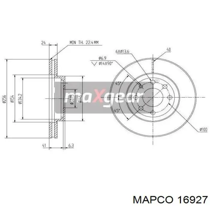 ШРУС наружный Mapco 16927