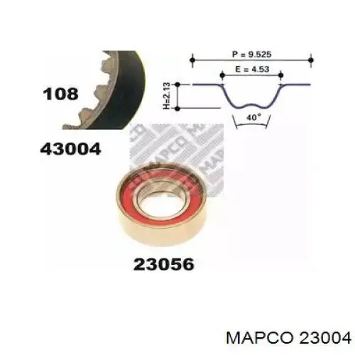 Комплект ремня ГРМ 23004 Mapco