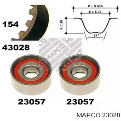 Комплект ремня ГРМ 23028 Mapco