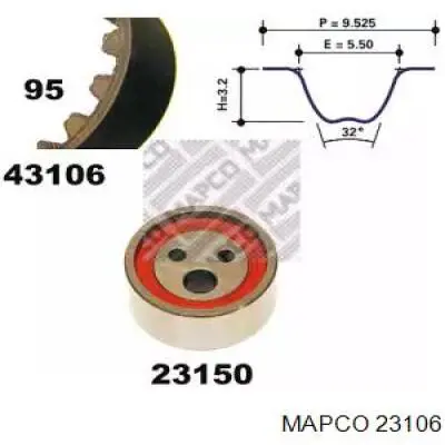 Комплект ГРМ 23106 Mapco