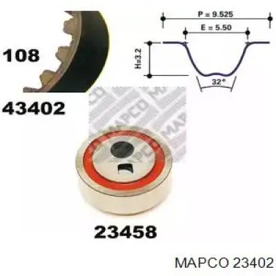 23402 Mapco комплект грм
