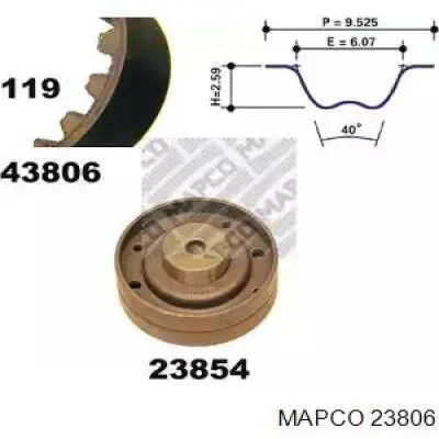 23806 Mapco комплект грм