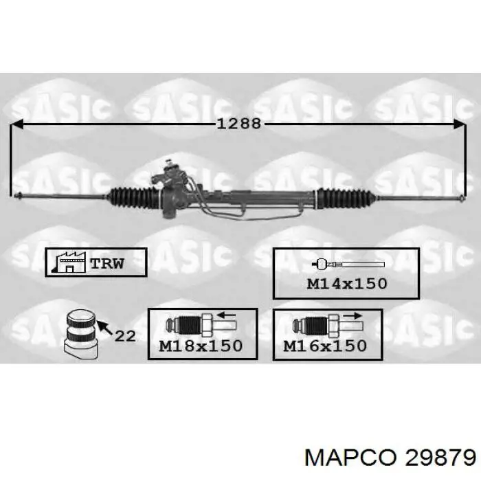 Реечный рулевой механизм Mapco 29879 цена, от 156.02 USD
