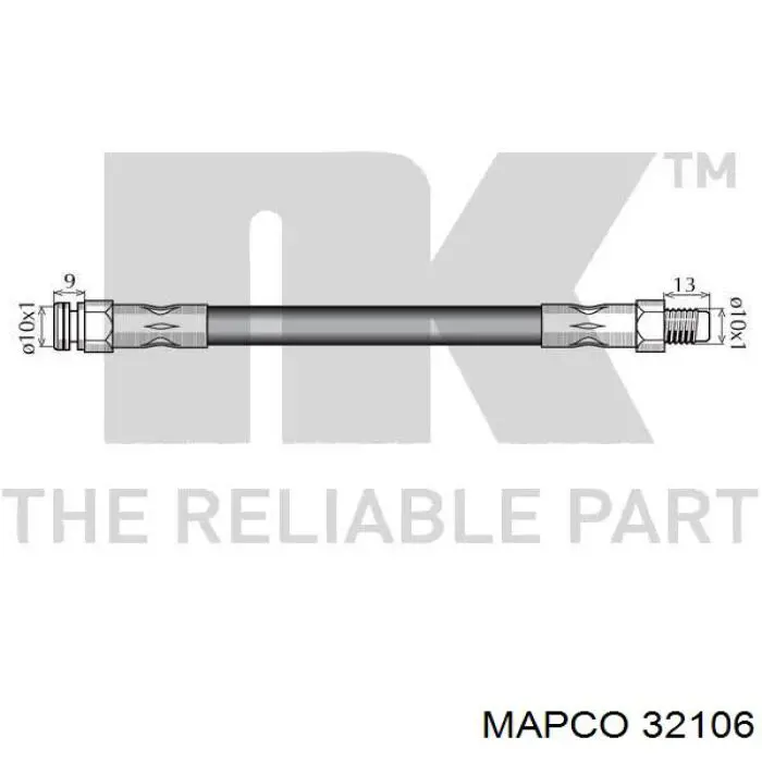 Tope de amortiguador delantero, suspensión + fuelle 32106 Mapco