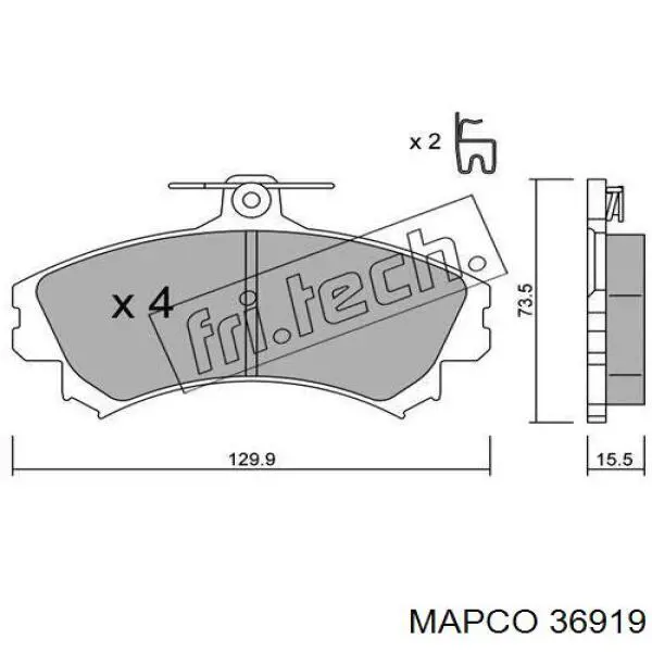 Сайлентблок подрамника Mapco 36919