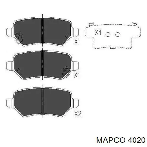 Суппорт тормозной передний левый 4020 Mapco