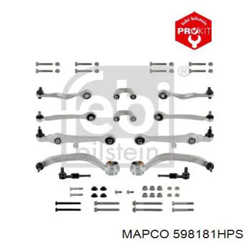 598181HPS Mapco комплект рычагов передней подвески
