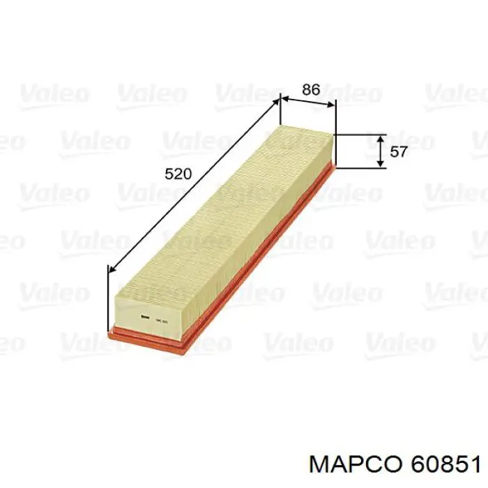 60851 Mapco воздушный фильтр