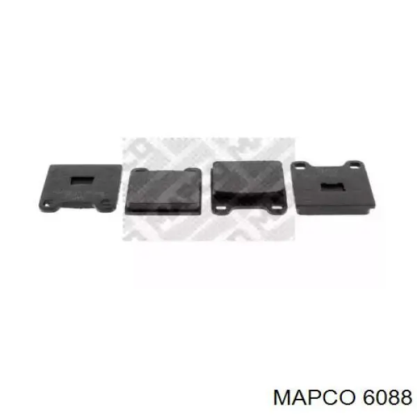 6088 Mapco колодки тормозные передние дисковые