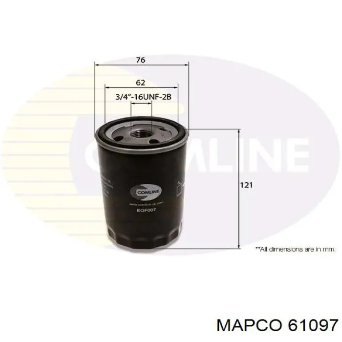 Фильтр очистки масла центробежный Mapco 61097 цена, от 4.94 USD