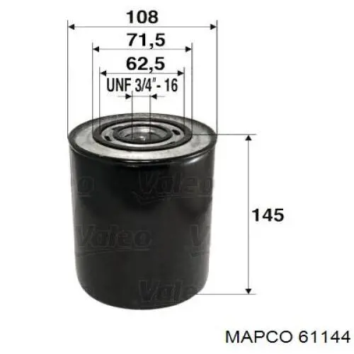 61144 Mapco масляный фильтр