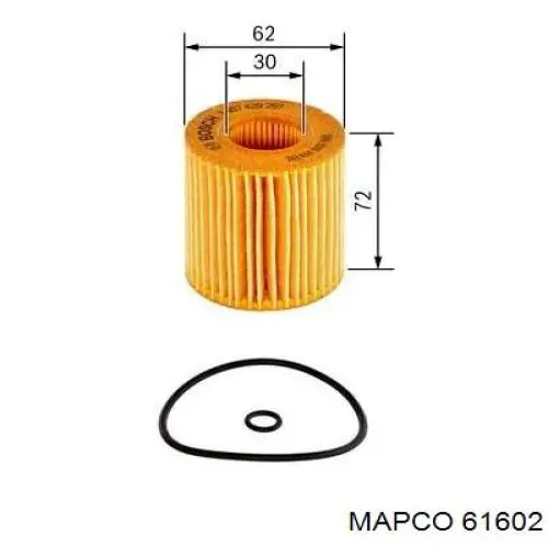 61602 Mapco Масляный фильтр двигателя