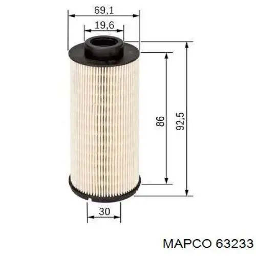 Фильтр топливный Mapco 63233
