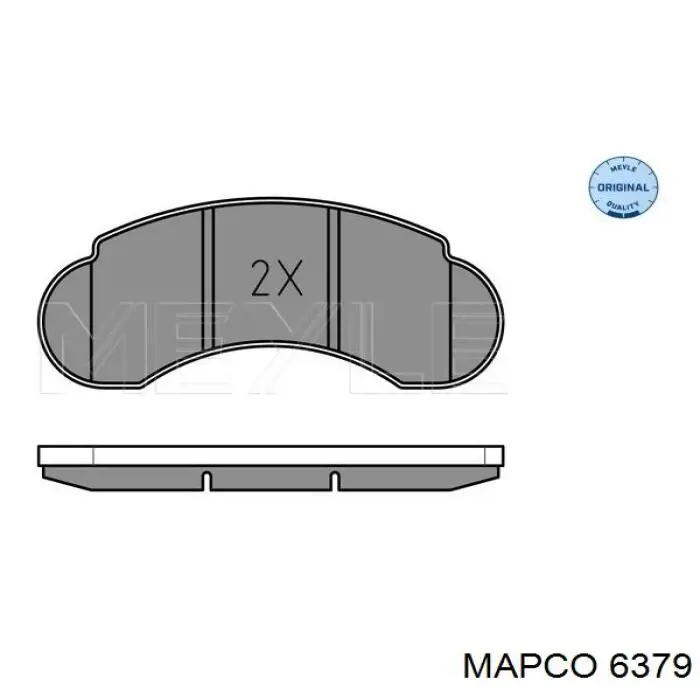 6379 Mapco колодки тормозные передние дисковые