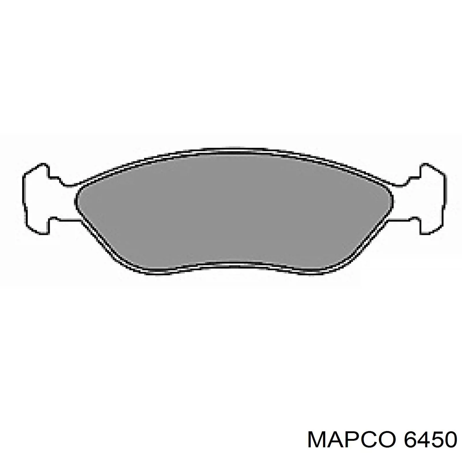 Передние тормозные колодки 6450 Mapco