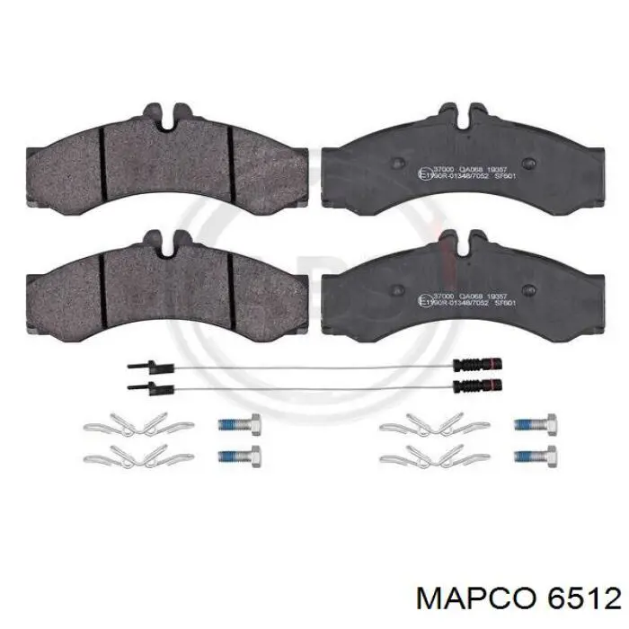 Pastillas de freno delanteras 6512 Mapco