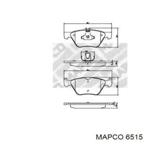 6515 Mapco колодки тормозные передние дисковые