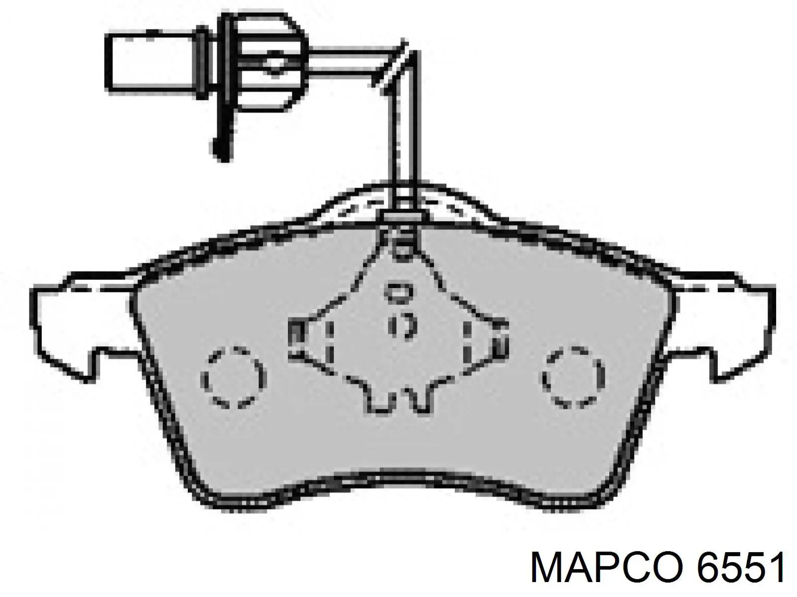 Передние тормозные колодки 6551 Mapco