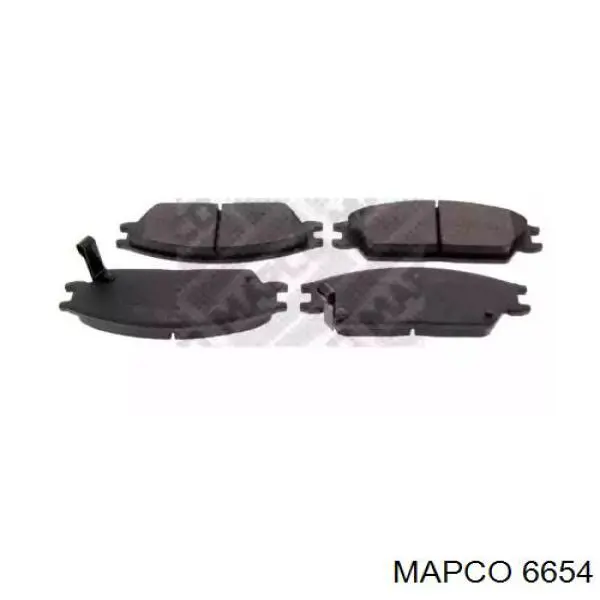 Колодки тормозные передние дисковые MAPCO 6654