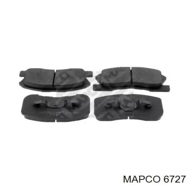 6727 Mapco колодки тормозные передние дисковые