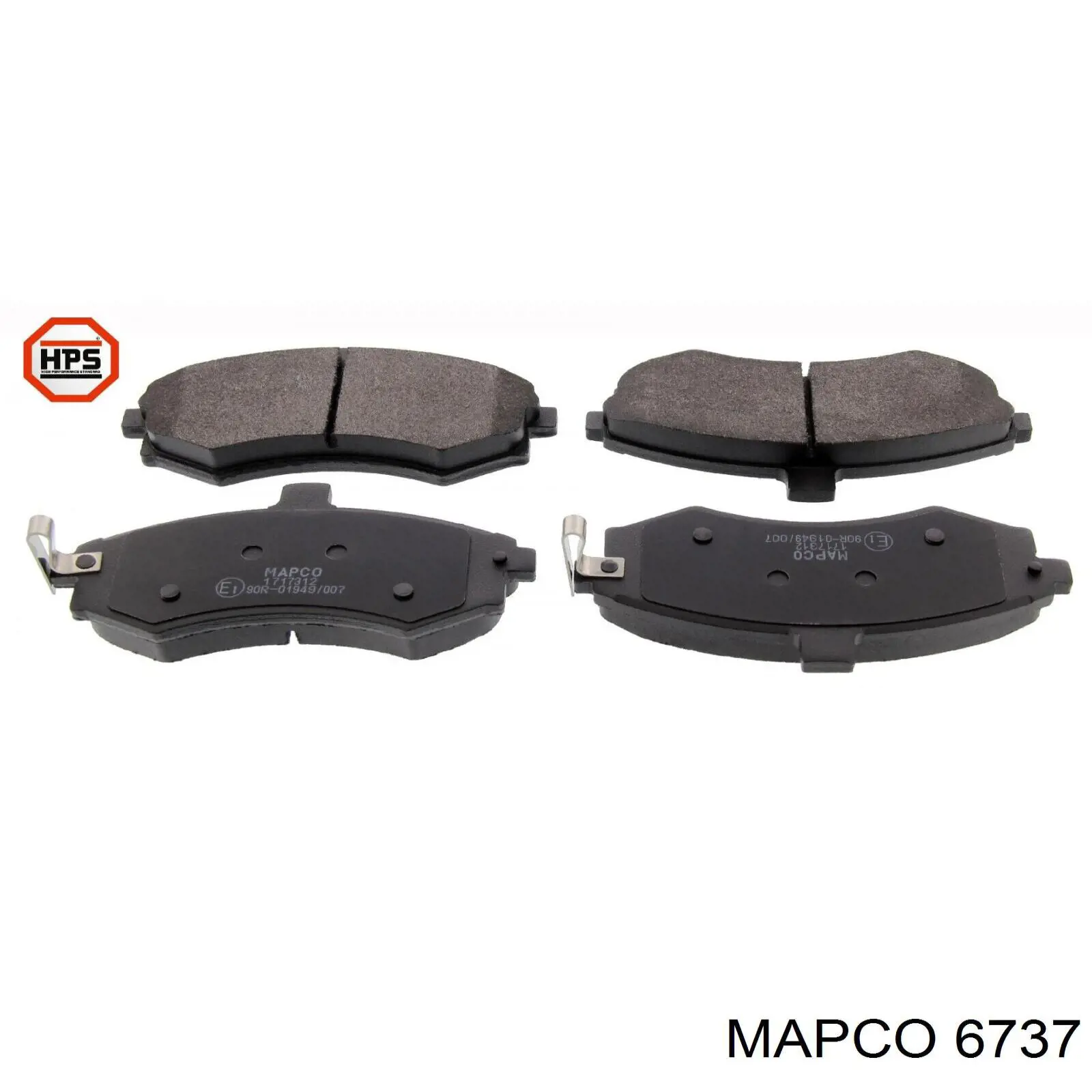 6737 Mapco колодки тормозные передние дисковые