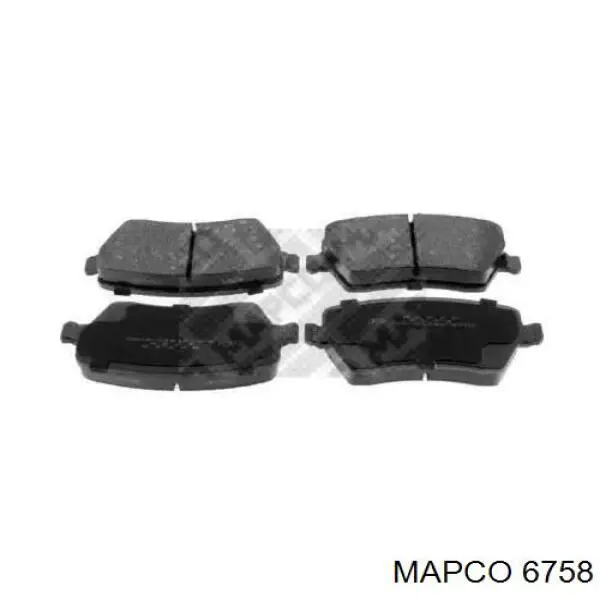 6758 Mapco колодки тормозные передние дисковые