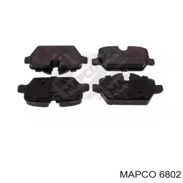 6802 Mapco колодки тормозные задние дисковые