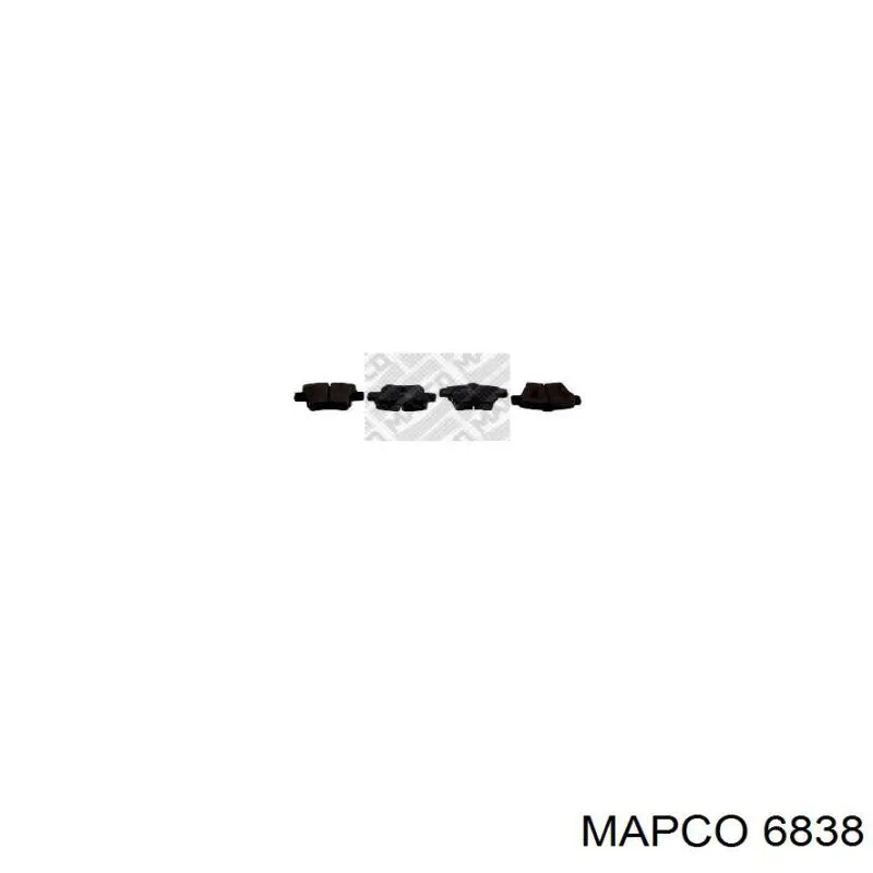 6838 Mapco колодки тормозные задние дисковые