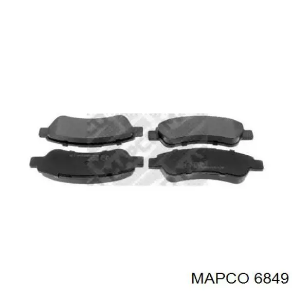 6849 Mapco колодки тормозные задние дисковые