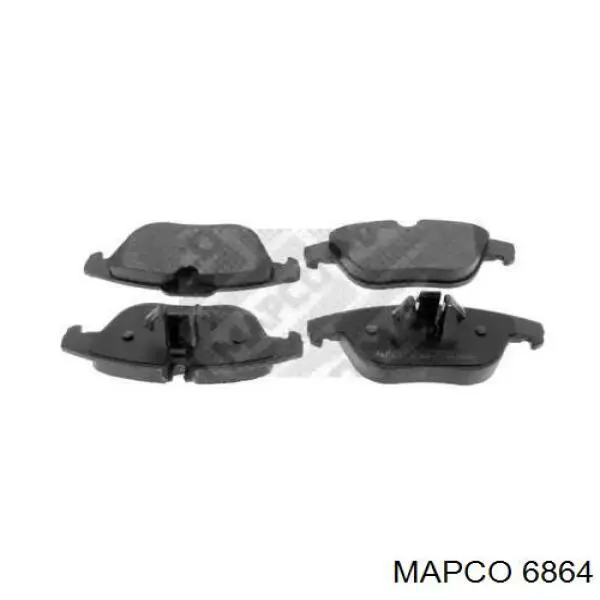 6864 Mapco колодки тормозные задние дисковые