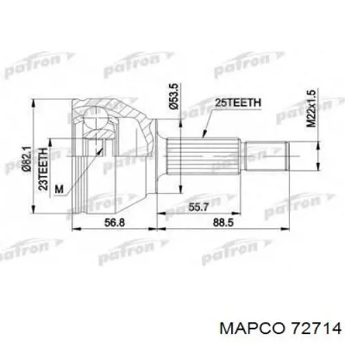 72714 Mapco Пружина передней подвески