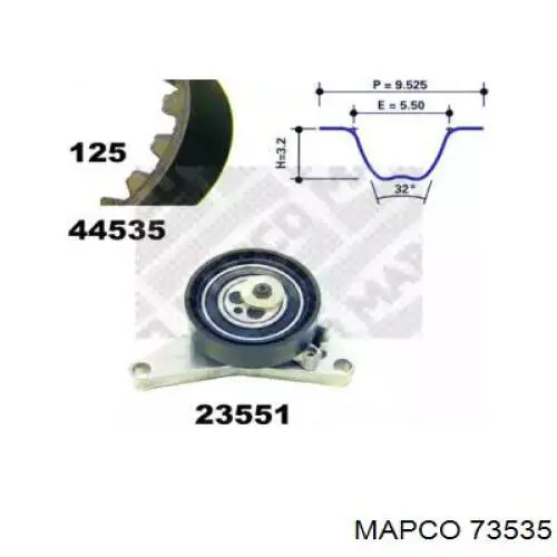 73535 Mapco комплект грм