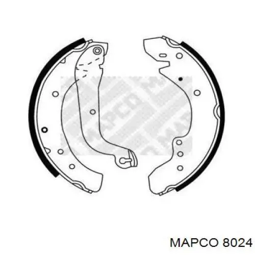 Задние барабанные колодки 8024 Mapco