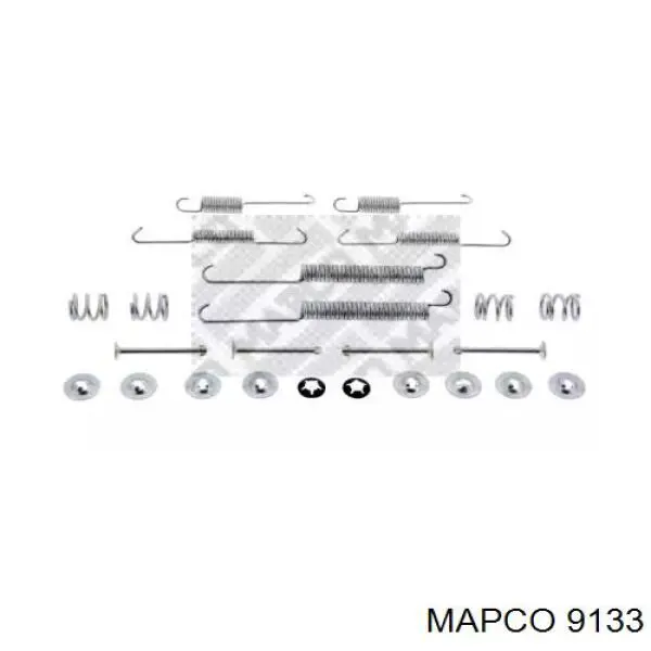 9133 Mapco монтажный комплект задних барабанных колодок