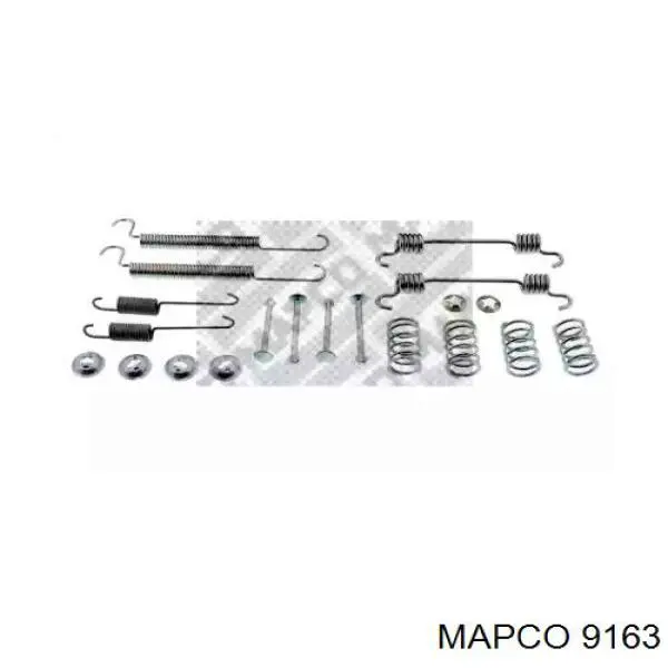 9163 Mapco монтажный комплект задних барабанных колодок