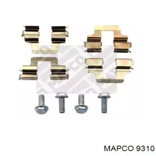 9310 Mapco комплект пружинок крепления дисковых колодок задних