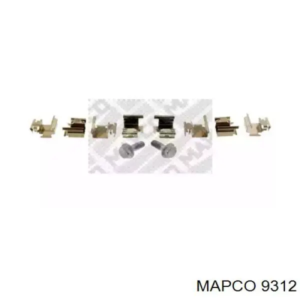 9312 Mapco Комплект пружинок крепления дисковых колодок, задних