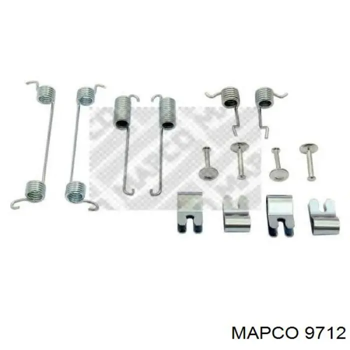 9712 Mapco монтажный комплект задних барабанных колодок