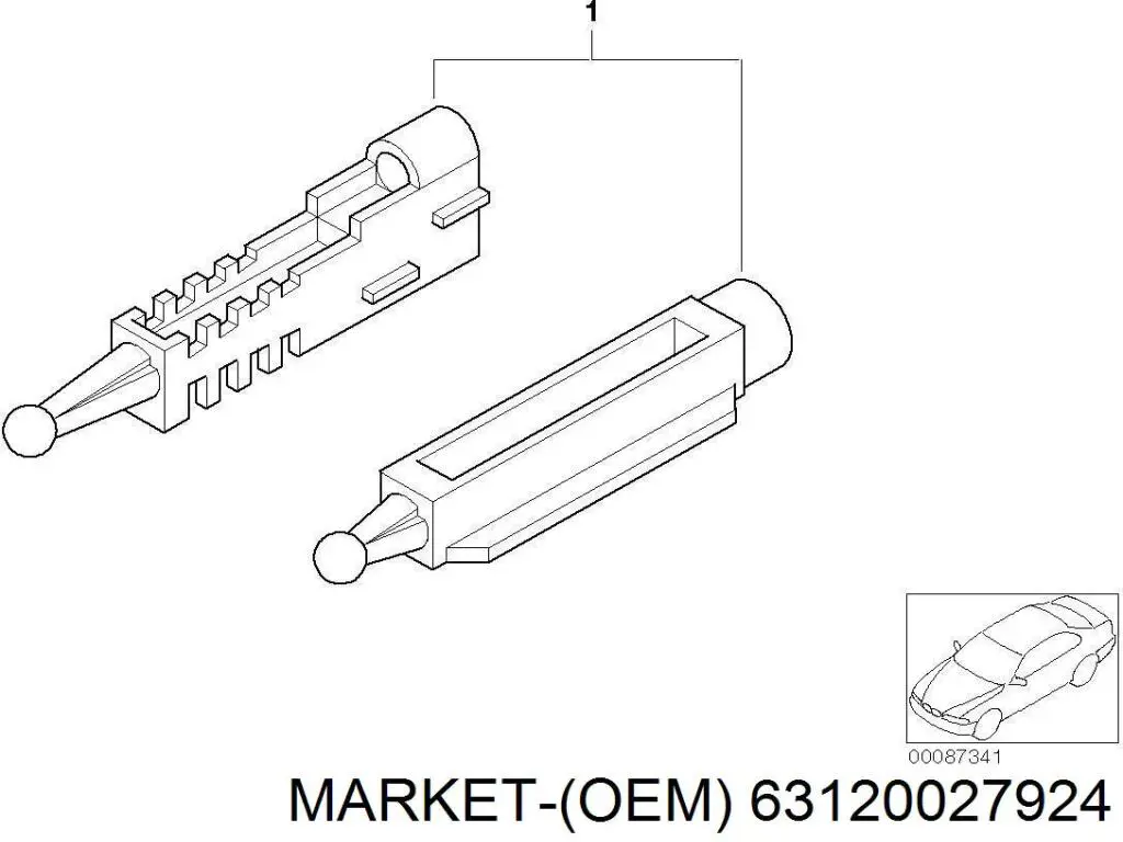 Корректор фары 63120027924 Market (OEM)