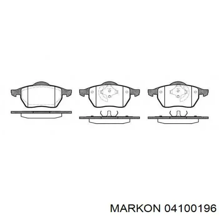 04100196 Markon колодки тормозные передние дисковые