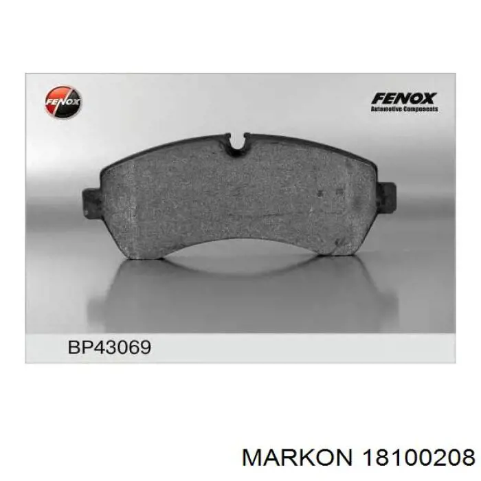 18100208 Markon колодки тормозные передние дисковые