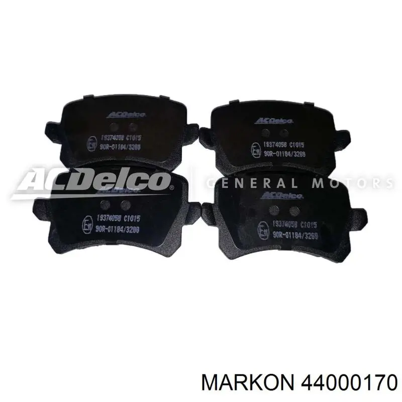 44000170 Markon колодки тормозные задние дисковые