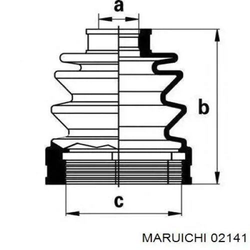 02141 Maruichi-156 пыльник шруса передней полуоси внутренний