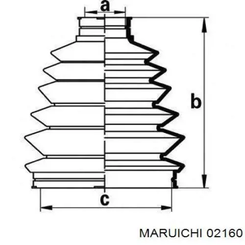 Пыльник ШРУСа наружный 1961 Metalcaucho