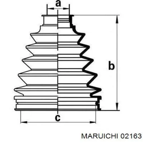 02163 Maruichi-156 пыльник шруса передней полуоси внутренний