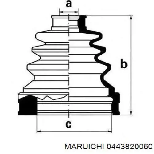 Пыльник ШРУСа внутренний 0443820060 Maruichi-156