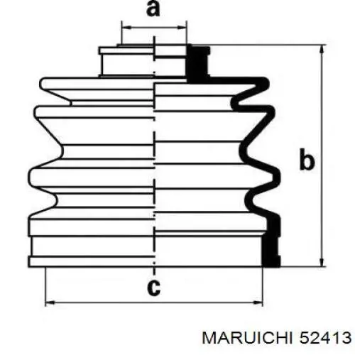 52413 Maruichi-156 пыльник шруса передней полуоси наружный