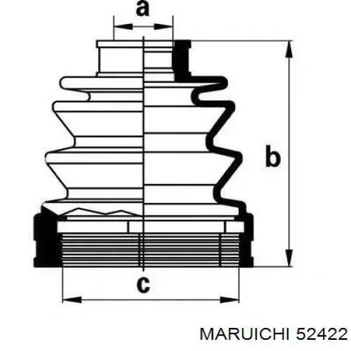 52422 Maruichi-156 пыльник шруса передней полуоси внутренний
