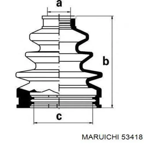 Пыльник ШРУСа внутренний 53418 Maruichi-156