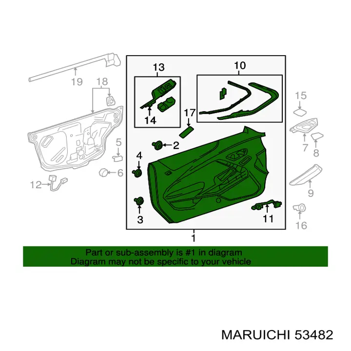 53482 Maruichi-156 пыльник рулевой рейки